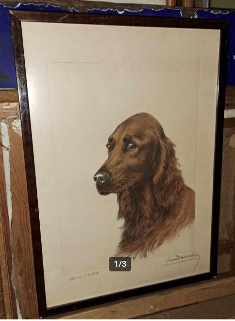 gravure epreuve d artiste signe leon danchin, Ophalen of Verzenden