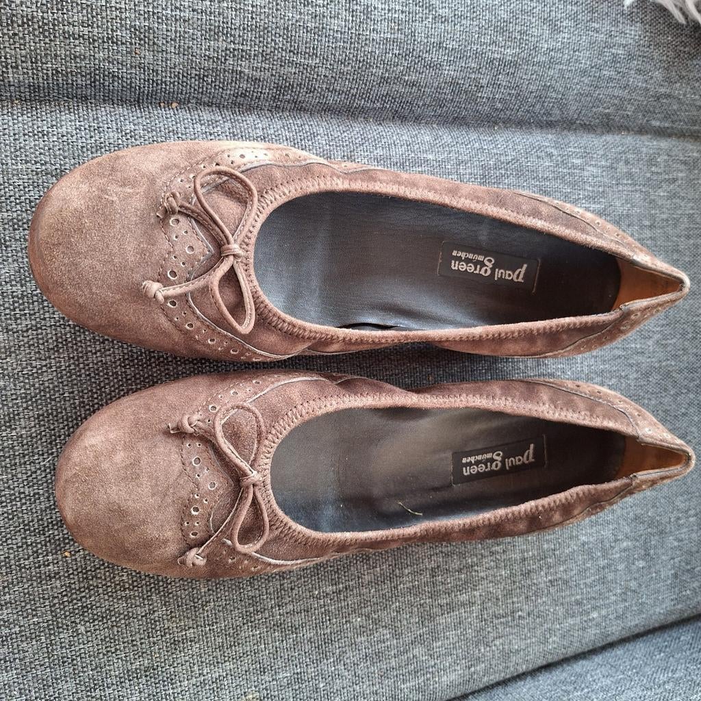 Bruine dames ballerina's, Ophalen of Verzenden, Zo goed als nieuw, Ballerina's