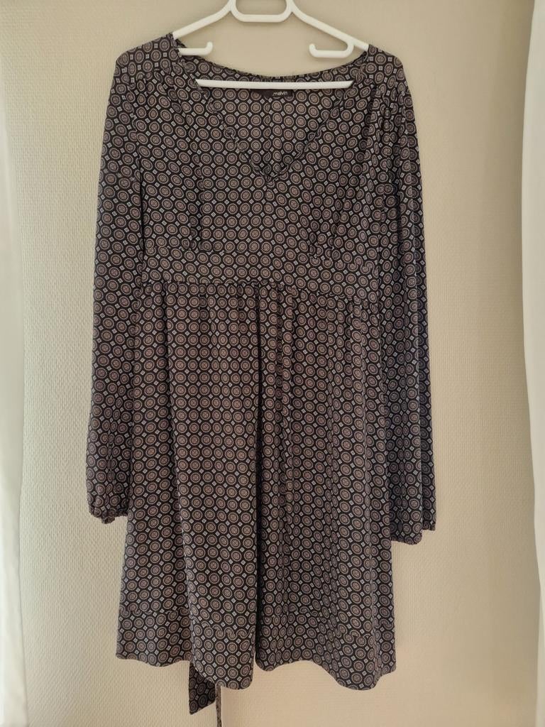 Jurk 'Melvin' donkerblauw zijde maat L, Kleding | Dames, Jurken, Ophalen of Verzenden, Gedragen