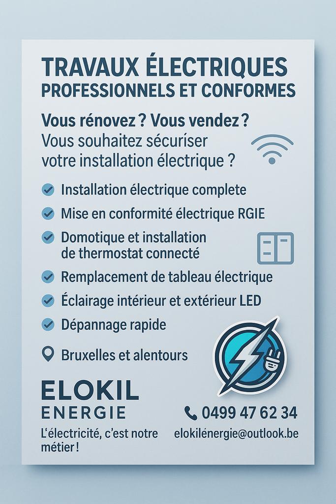 Électricien Bruxelles – Dépannage & Conformité RGIE, Services & Professionnels, Électriciens, Service 24h/24