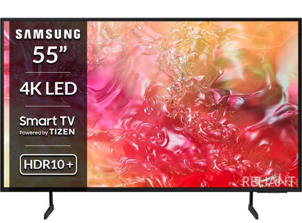 Samsung TU55DU7105 4K Ultra HDTV intelligent, Ophalen, LED, Nieuw, Samsung