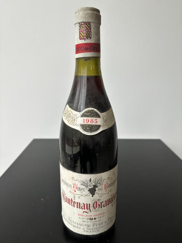 Santenay Gravières 1er Cru 1985 Jessiaume, Collections, Vins, Enlèvement ou Envoi, Pleine, Comme neuf, Vin rouge