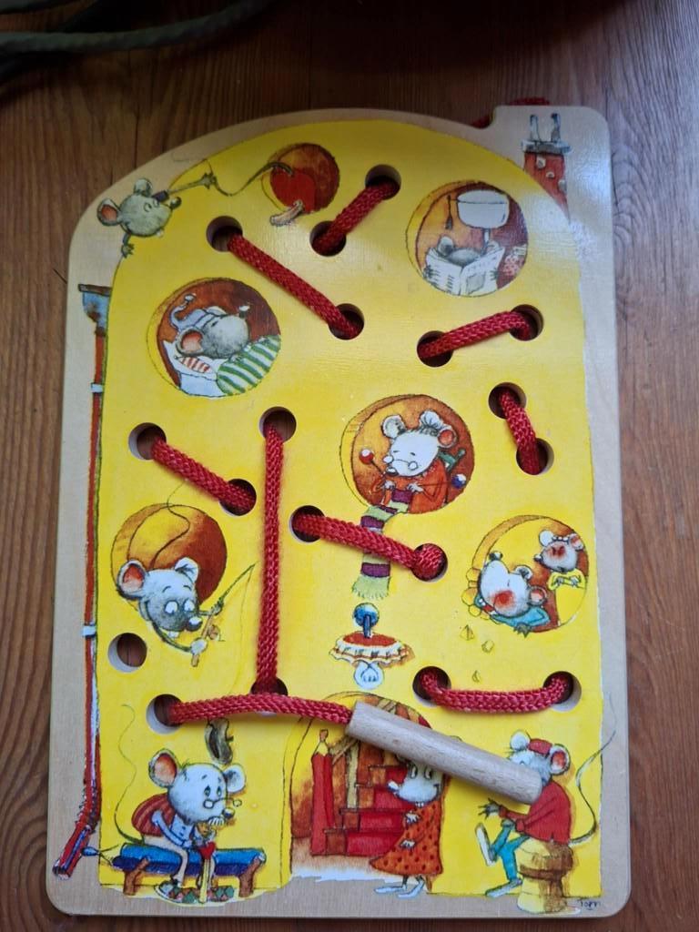 janbibejan muizen rijgspel, Enfants & Bébés, Enlèvement ou Envoi, Comme neuf, Découverte