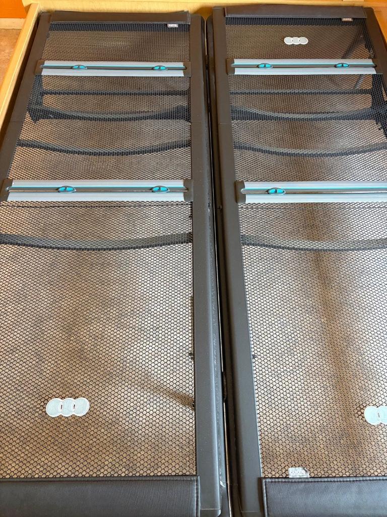 Auping handverstelbare bedbodem rug en voetendeel, 210 cm, Une personne, Utilisé, Sommier