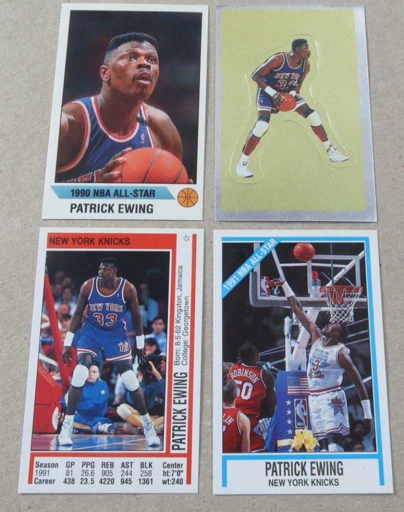 Lot d'autocollants Patrick Ewing Panini 90-91-92, Envoi, Comme neuf, Plusieurs autocollants
