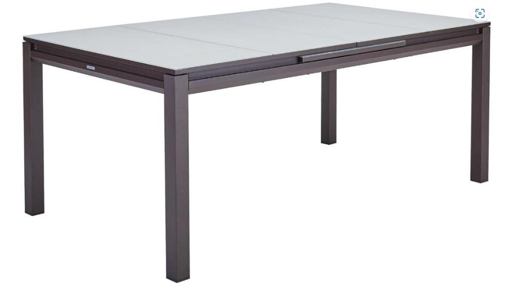 uittrekbare tuintafel 180/240x100cm 6-8 personen mokka/bruin, Tuin en Terras, Tuintafels, Ophalen, Nieuw, Vierkant, Aluminium