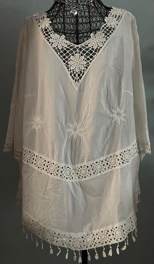 Bodyflirt 46 magnifique chemisier au look bohème NOUVEAU, Neuf, Enlèvement ou Envoi, Chemisier ou Tunique, Blanc