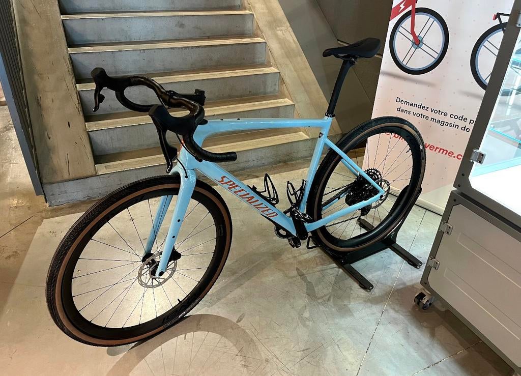 Specialized Diverge Expert Carbon 58 – Gloss Arctic Blue, Enlèvement, Comme neuf