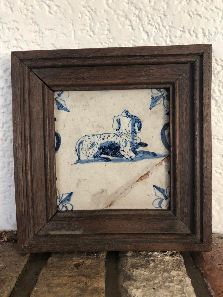 18 e-Eeuws Hollands Delfts-blauw Tegeltje 1700-1750, Verzenden