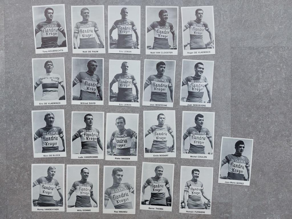 Wielrennen - Ploegkaarten Flandria Krüger 1969, Verzamelen, Ophalen of Verzenden, Zo goed als nieuw, Spelerskaart