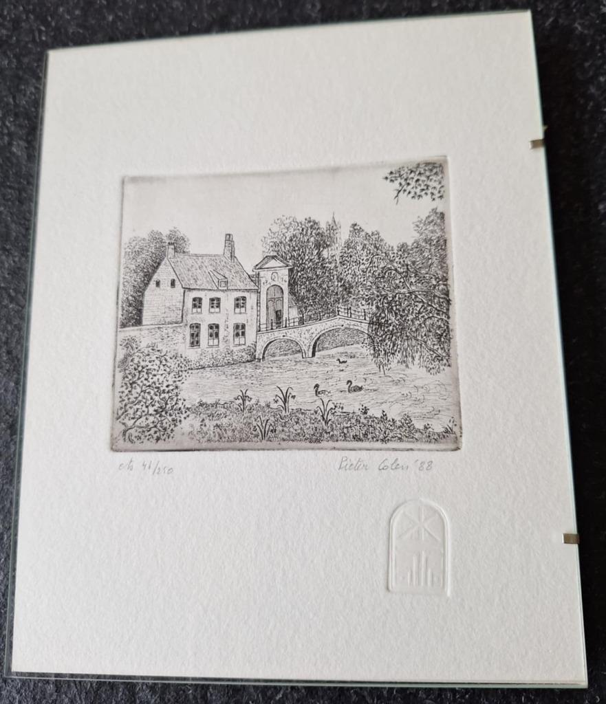 Ets Pieter Colen / Koenraad Overmeire, Antiek en Kunst, Kunst | Etsen en Gravures, Ophalen of Verzenden