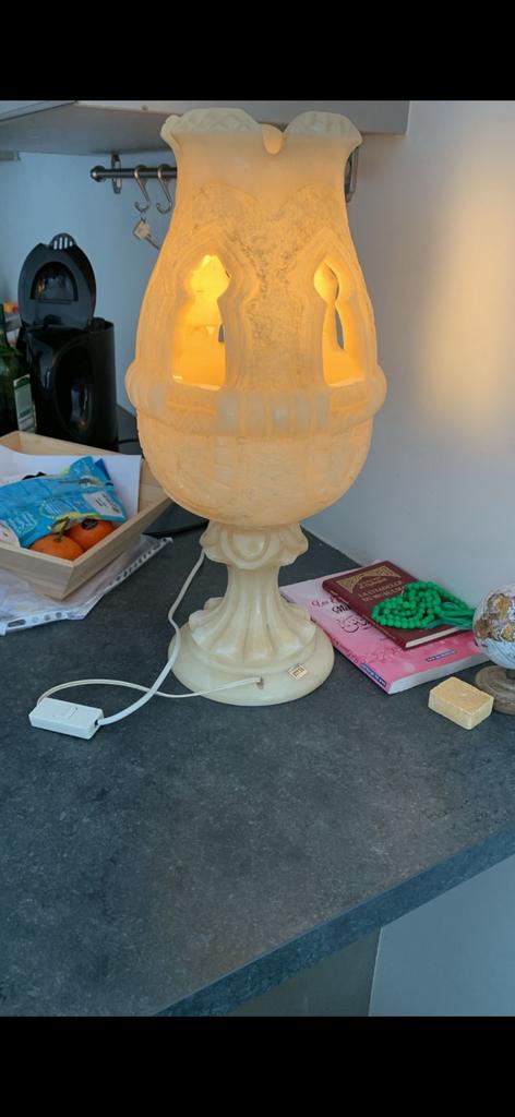Lampe Albâtre, Enlèvement ou Envoi, Albatre, Comme neuf, Autres matériaux