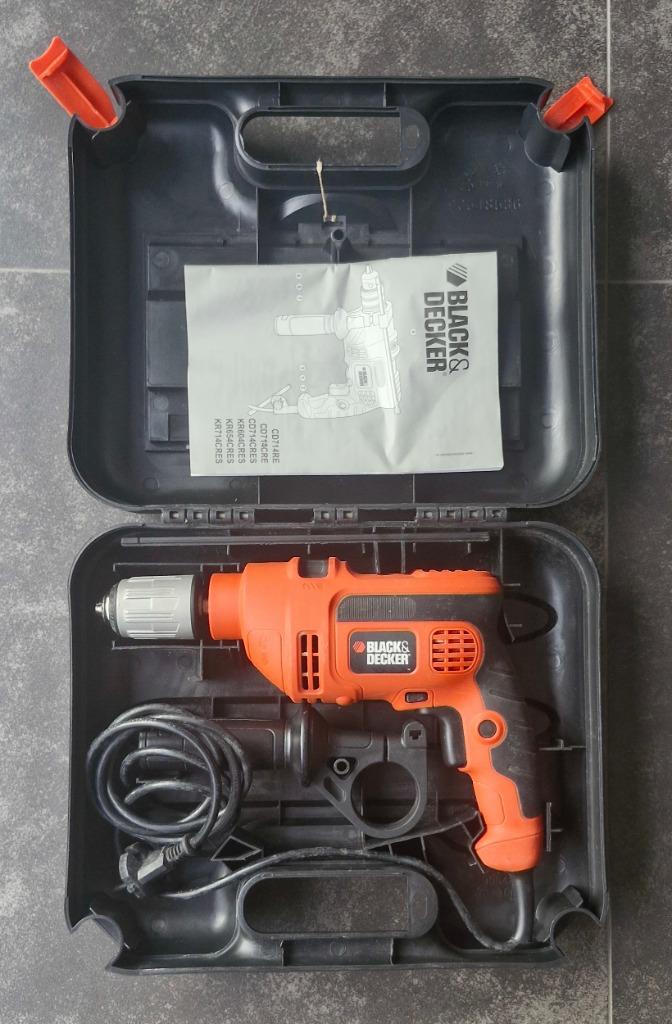 Black & Decker - CD714CRES-QS boormachine - Uitstekende cond, Doe-het-zelf en Bouw, Gereedschap | Boormachines, Gebruikt, Boormachine