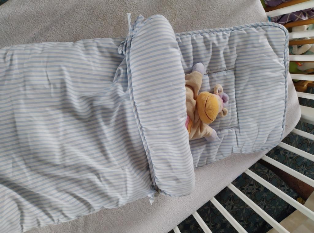 Warm engelennestje blauw gestreept, Ophalen, Zo goed als nieuw, 70 tot 85 cm, Bakerzak of Bakerdoek