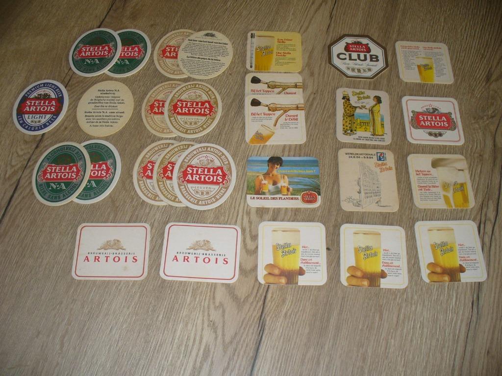 Bierkaartjes Stella Artois, Verzamelen, Ophalen of Verzenden, Gebruikt, Viltje(s), Stella Artois