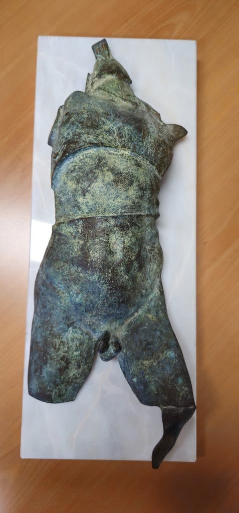 Statue en bronze sur marbre, Antiquités & Art, Enlèvement ou Envoi