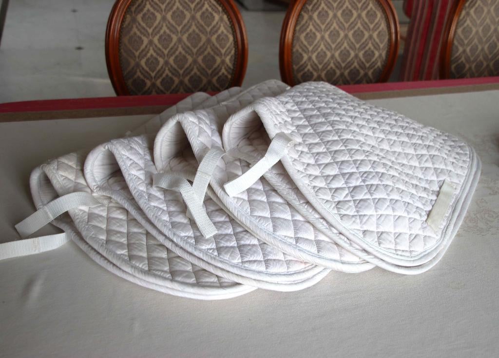 Tapis de selle de compétition blancs, Animaux & Accessoires, Enlèvement ou Envoi, Utilisé