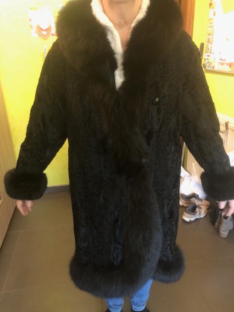 Astrakan  damesmantel, Kleding | Dames, ANDERE, Zwart, Maat 46/48 (XL) of groter, Ophalen of Verzenden