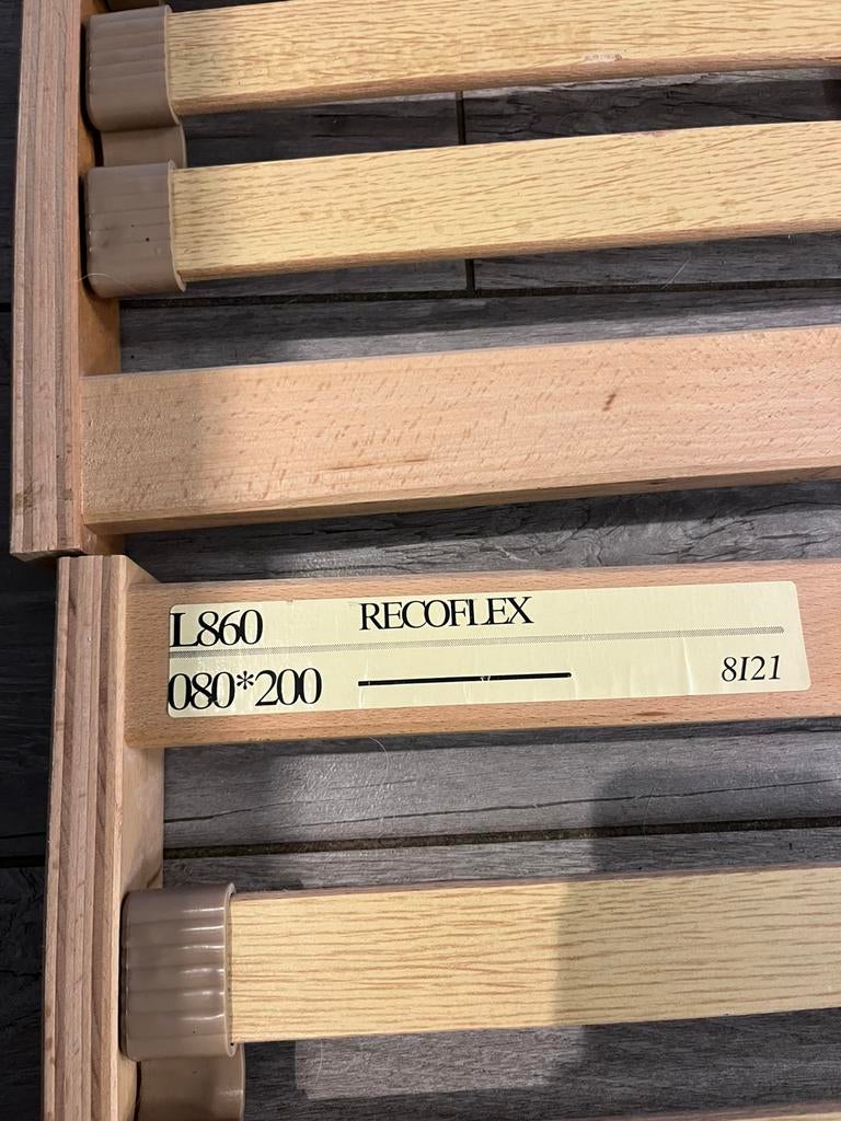 gratis 2x lattebodem 80x200, Une personne, Utilisé, Sommier, 200 cm