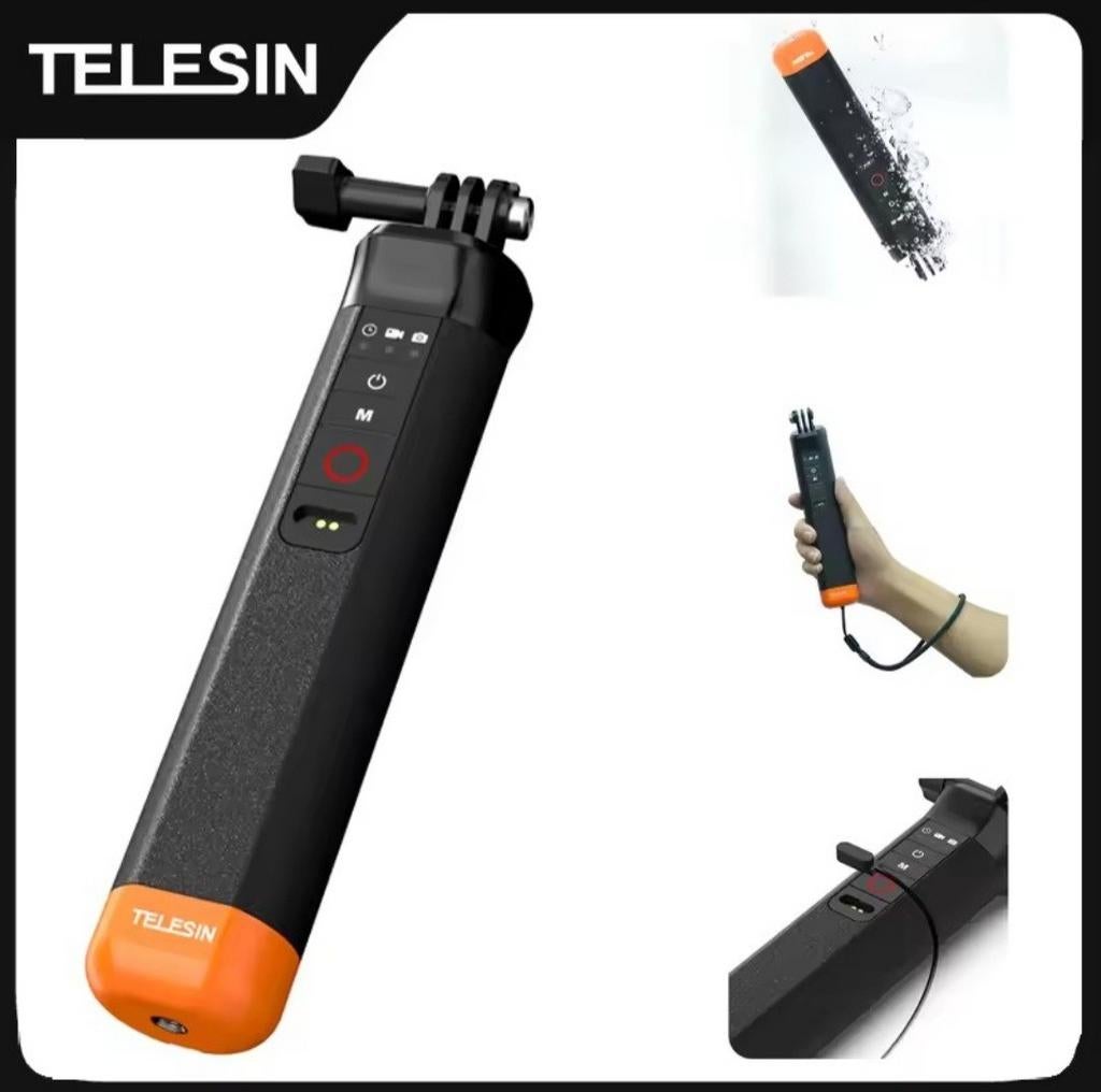 TELESIN-Perche à selfie pour Gopro fore 9,10,11,12 flottant.