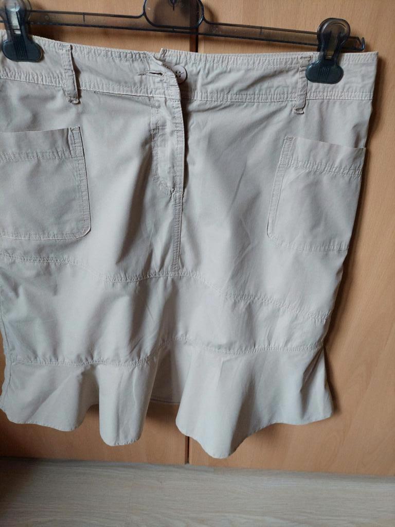 Zomerrokje katoen Birgini, Ophalen of Verzenden, Zo goed als nieuw, Maat 42/44 (L), Beige