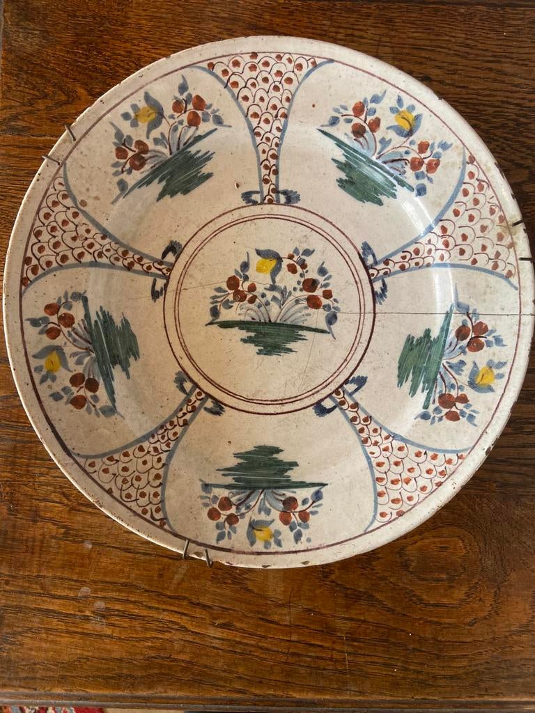 18de eeuws Delft polychroom aardewerk, Antiek en Kunst, Ophalen of Verzenden