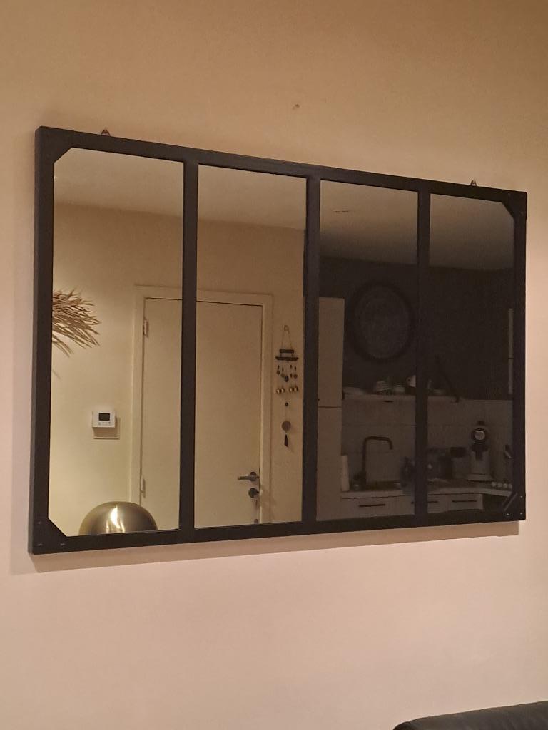 Zeer industriële spiegel, Ophalen, Zo goed als nieuw, 100 tot 125 cm, Minder dan 100 cm