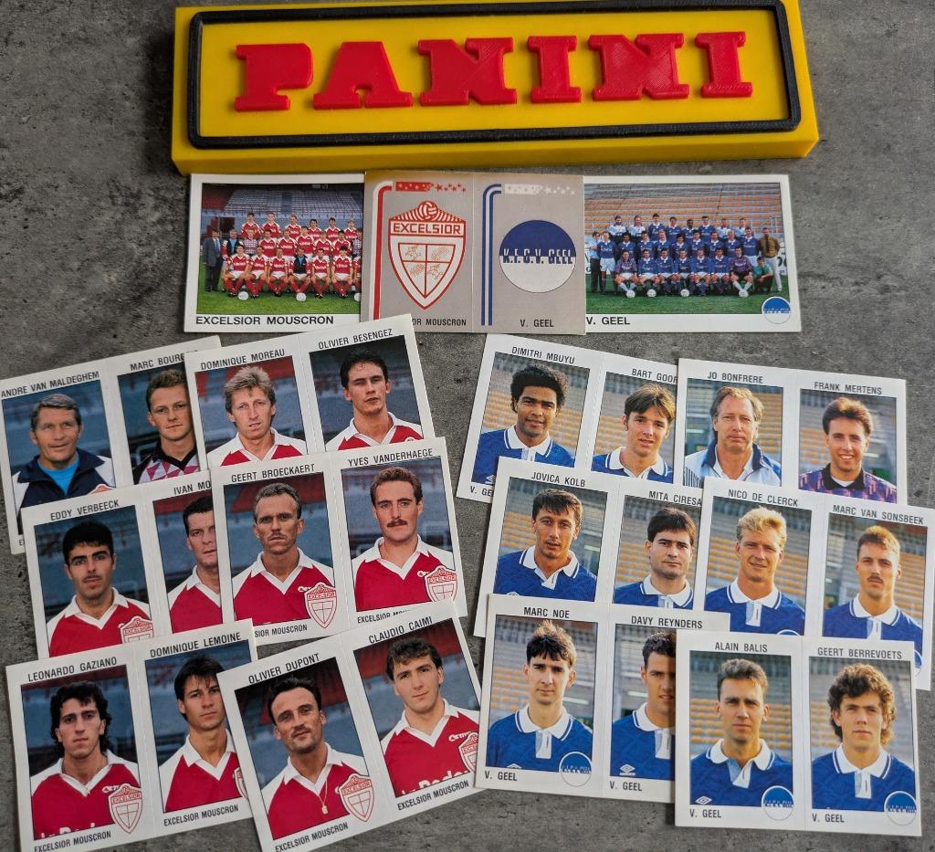 PANINI FOOTBALL 93 15 STICKERS 1993 :E.MOUSCRON / V. GEEL, Verzenden, Nieuw