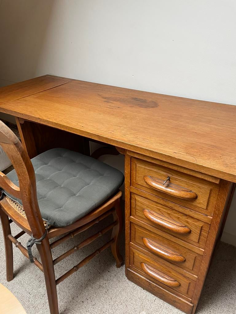 Petit bureau robuste (avec chaise), Maison & Meubles, Bureaux, Utilisé, Enlèvement