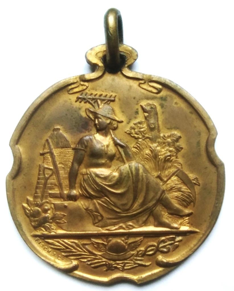 medaille 1918 FISCH Stavelot ardenne agricole concours, Ophalen of Verzenden, Overige materialen