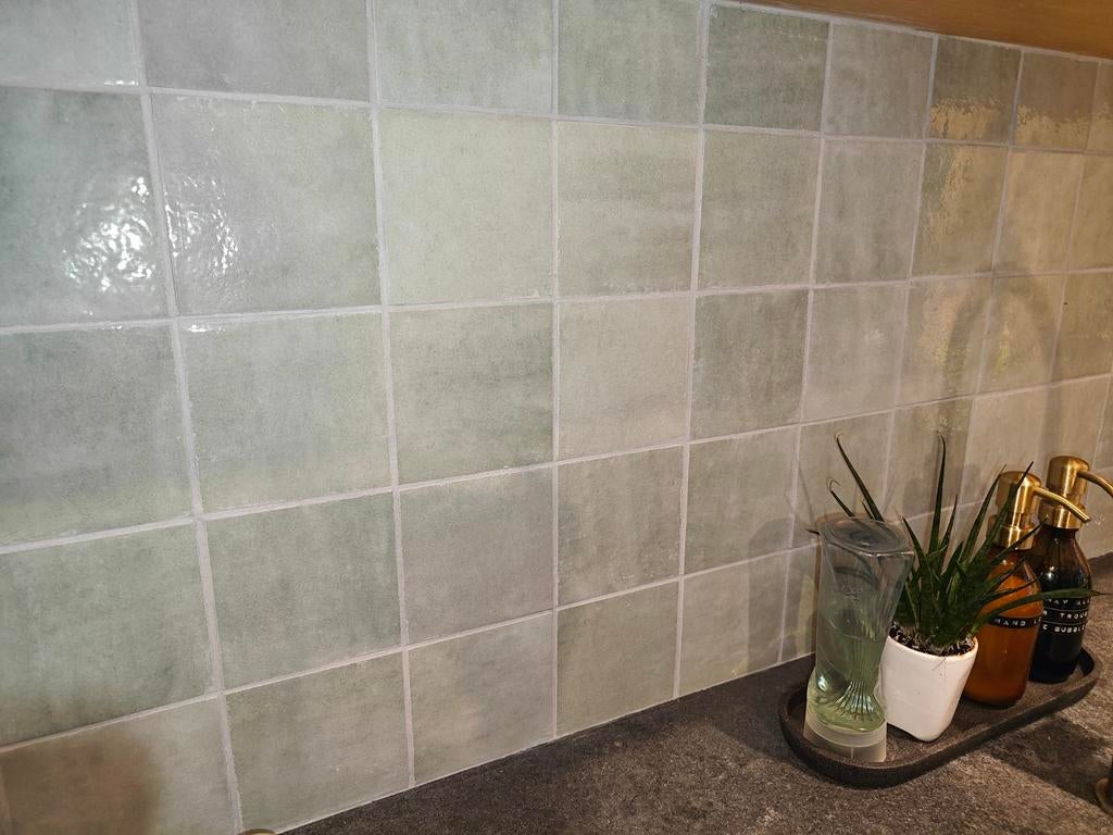 Wandtegeltjes 56stuks Mintgroen (incl lijm en voegsel), Ophalen, Nieuw, Minder dan 5 m², Wandtegels