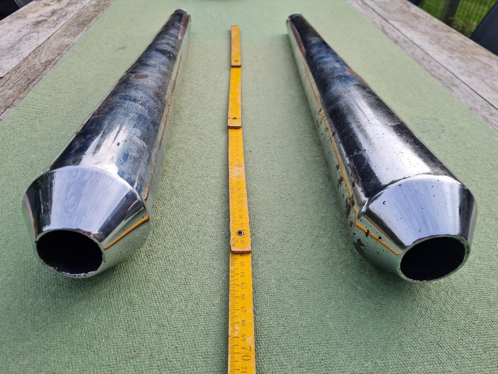 2 Megafoon Uitlaten, Motoren, Onderdelen | Oldtimers, Ophalen of Verzenden, Gebruikt