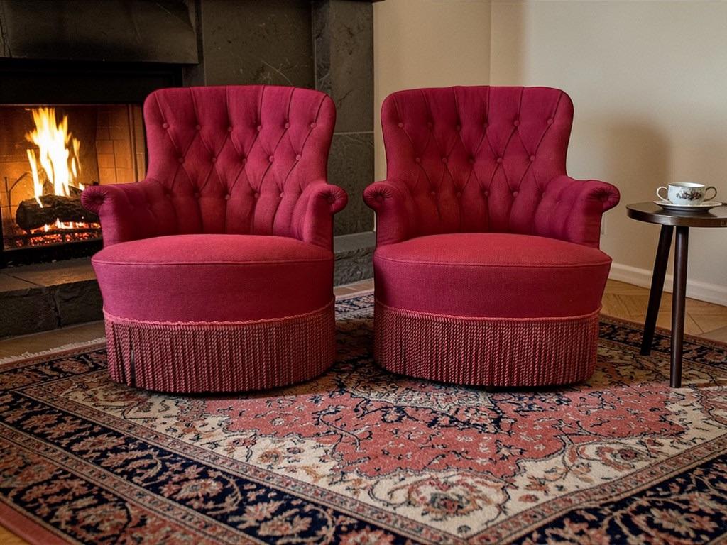 ensemble de 2 chaises de cocktail vintage à franges, Enlèvement