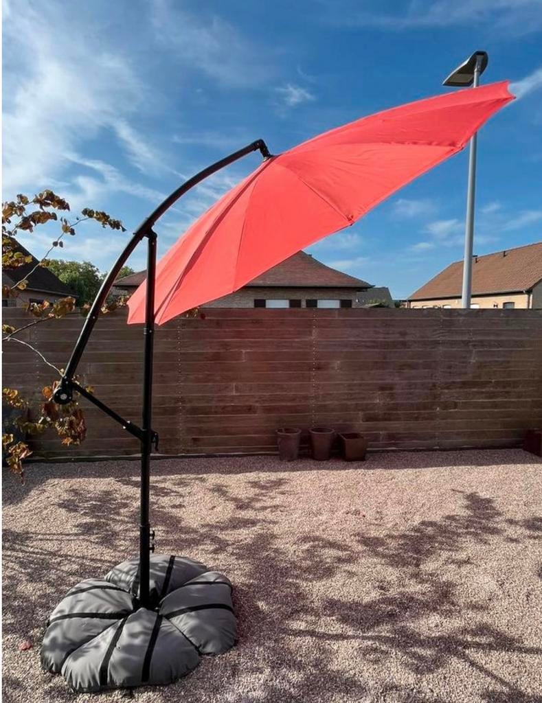 Parapluie flottant 270 cm, Jardin & Terrasse, Parasols, Comme neuf, Enlèvement
