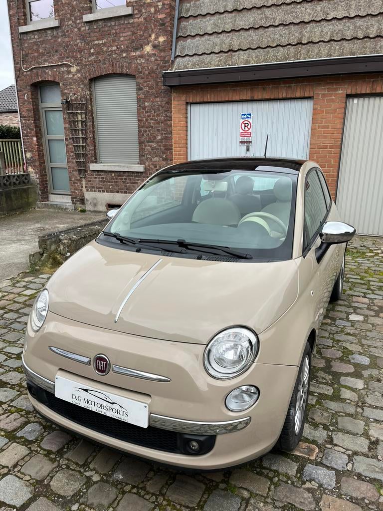 Fiat 500 1.2 benzine 2013 euro 6, Auto's, Fiat, Voorwielaandrijving, 4 cilinders, Leder en Stof, Beige