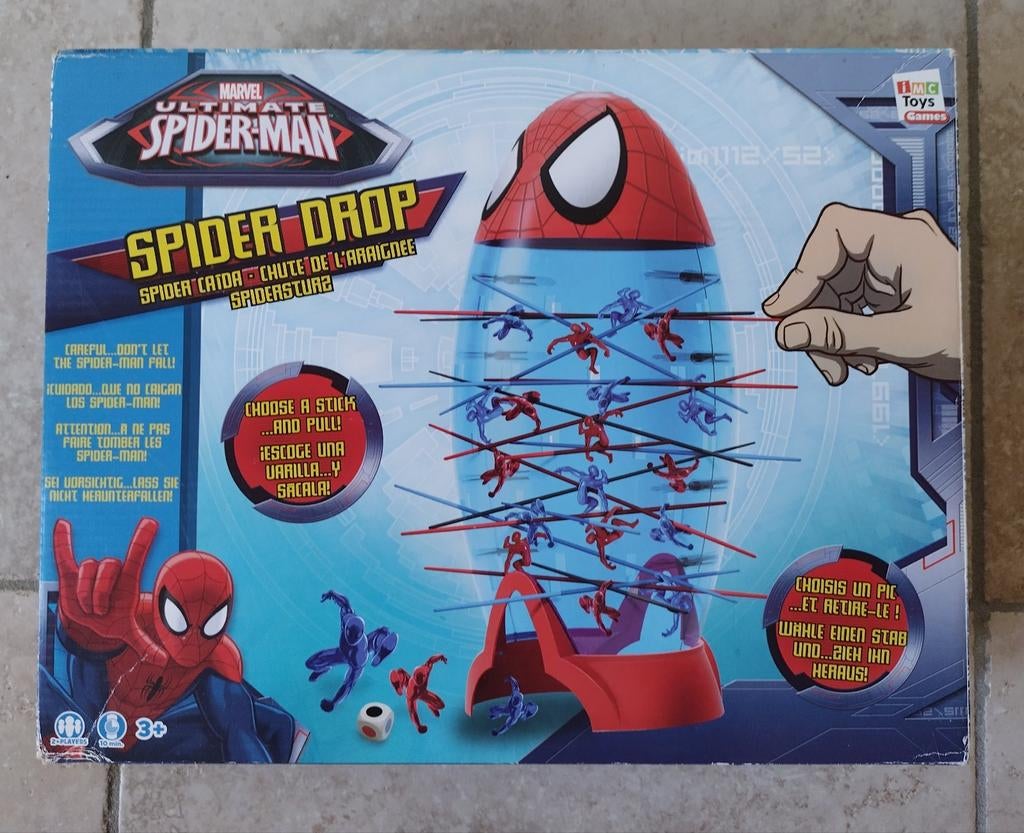 Spiderman, dropspel, gezelschapspel, Marvel, Een of twee spelers, Ophalen, Gebruikt