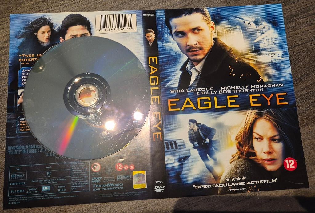 Eagle eye, CD & DVD, DVD | Action, À partir de 12 ans, Enlèvement ou Envoi, Comme neuf, Thriller d'action