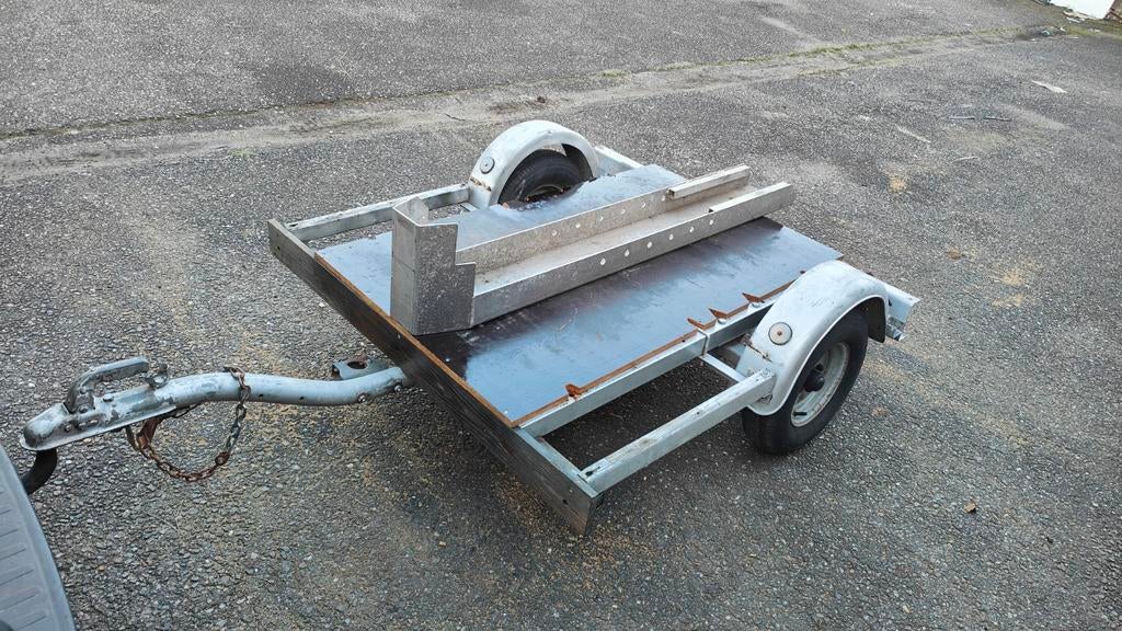 Moto aanhangwagen met alu rail / goot, Auto diversen, Aanhangers en Bagagewagens, Ophalen of Verzenden