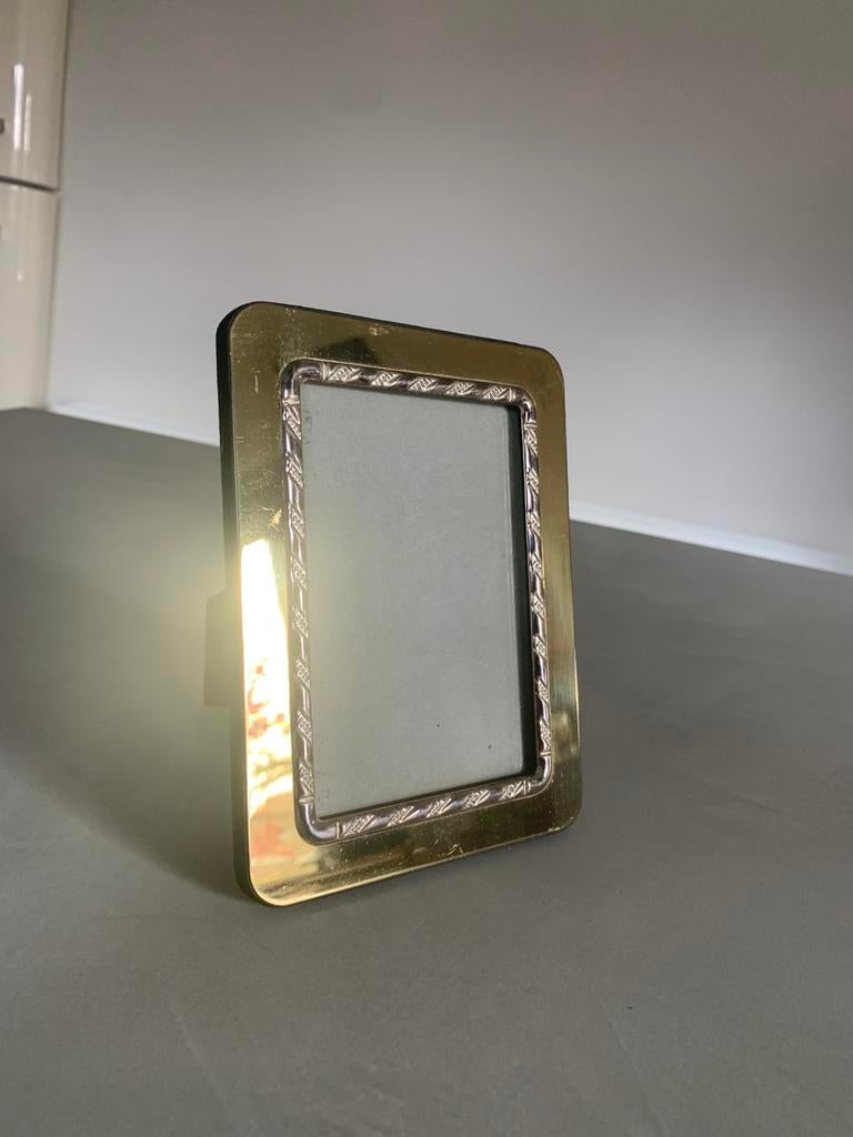 Cadre photo ancien vintage - photo ancien en or et velours, Enlèvement ou Envoi, Comme neuf