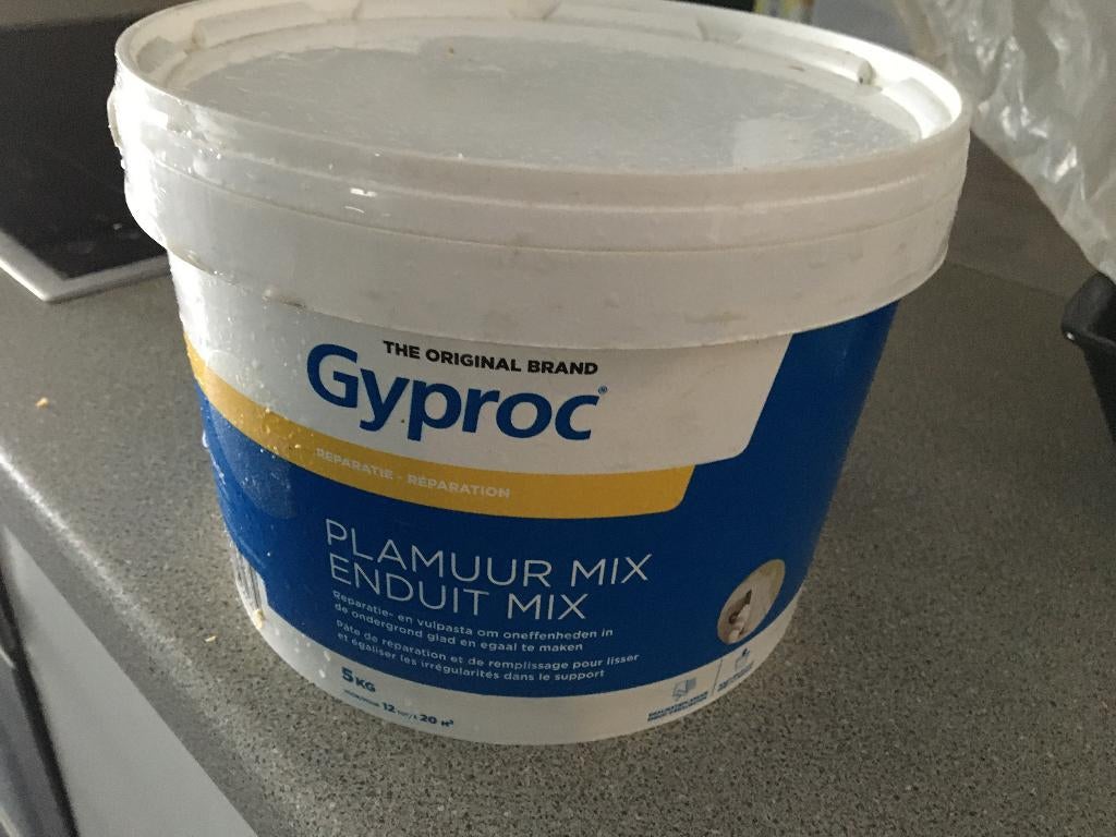 Gyproc plamuurmix 5 kg nieuw, Bricolage & Construction, Plaques & Panneaux, Enlèvement ou Envoi, Neuf