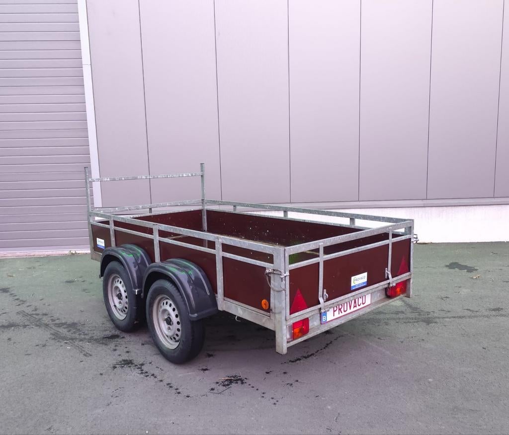 Dubbelas 750kg keuringsvrij 130x255cm, Ophalen, Zo goed als nieuw