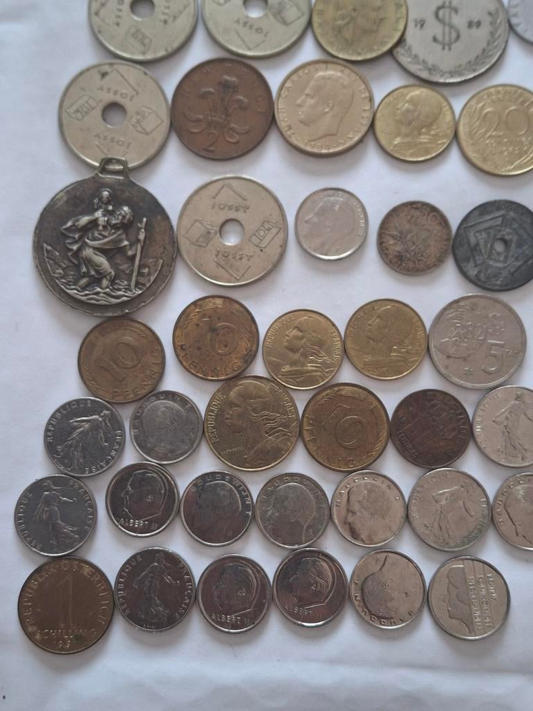 Piece monnaie ancienne différents pays, Ophalen of Verzenden, Munten