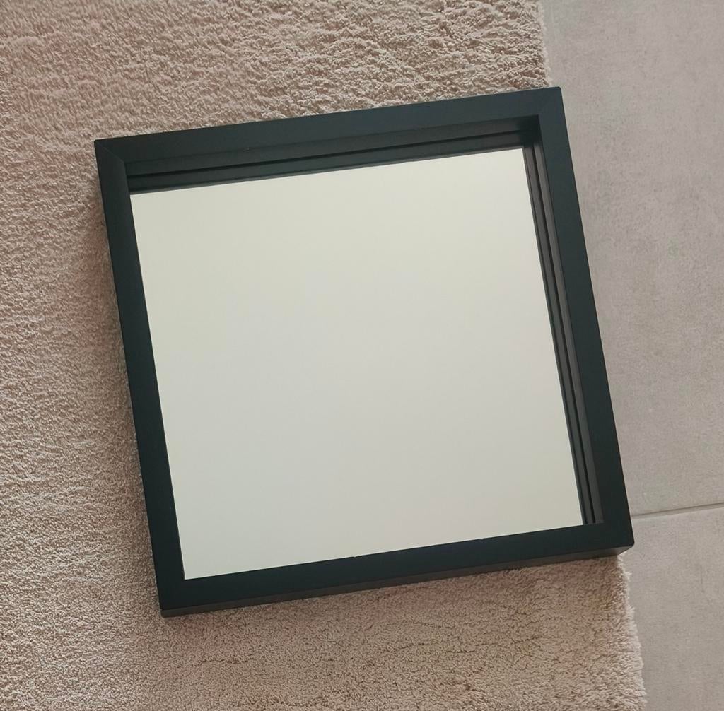 Zwart spiegeltje te koop 40x40cm, Moins de 100 cm, Enlèvement, Moins de 50 cm, Carré