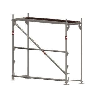 Stelling: Altrad Quadro excl spindels, Bricolage & Construction, Échafaudages, Utilisé, Échafaudage de façade, 2 à 5 mètres, Enlèvement