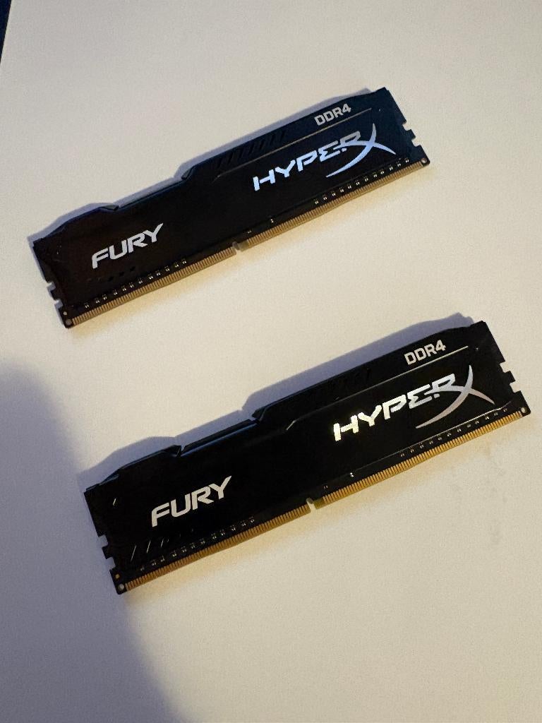 DDR4 2x4Gb (8gb) Fury HyperX, Enlèvement ou Envoi, DDR4, Utilisé, Desktop