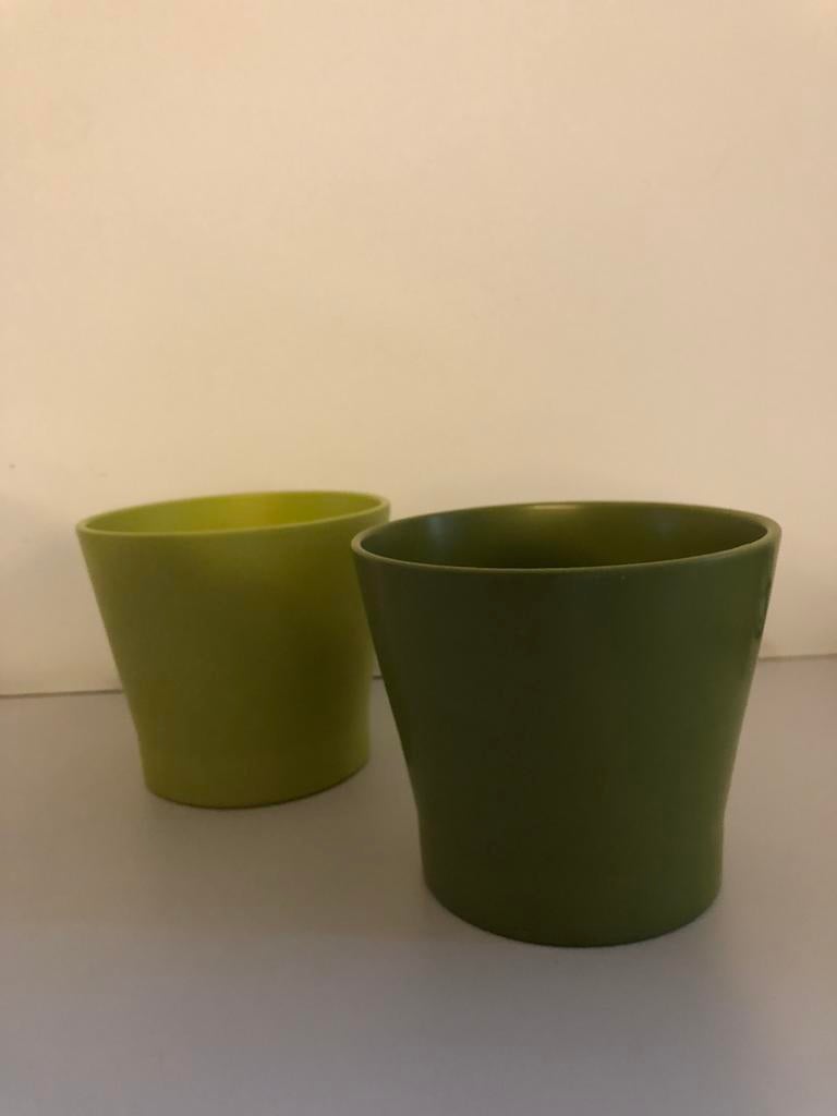 Verschillende kleuren bloempotten, Tuin en Terras, Rond, Ophalen of Verzenden, Zo goed als nieuw, Balkon