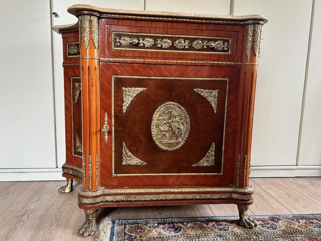 Stijlvolle 1 lade commode met marmeren blad, Antiek en Kunst, Antiek | Meubels | Kasten, Ophalen