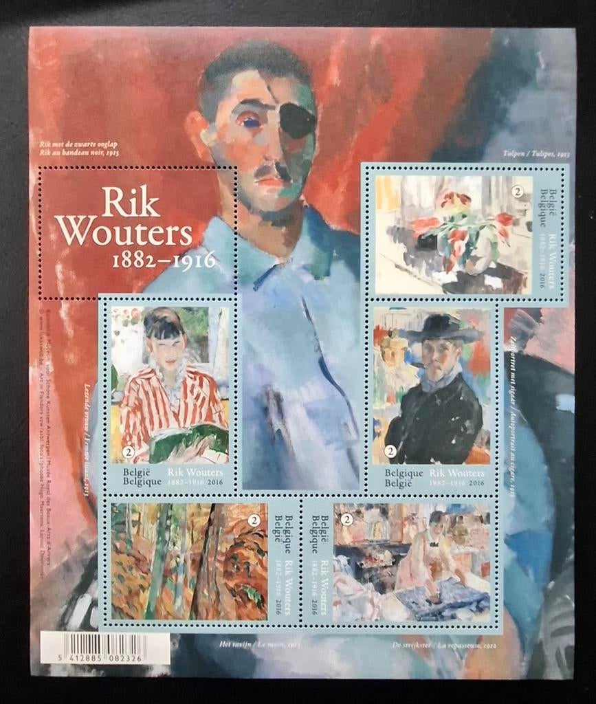 België: OBP 4621/25-BL241 ** Rik Wouters 2016., Ophalen of Verzenden, Zonder stempel, Postfris, Postfris