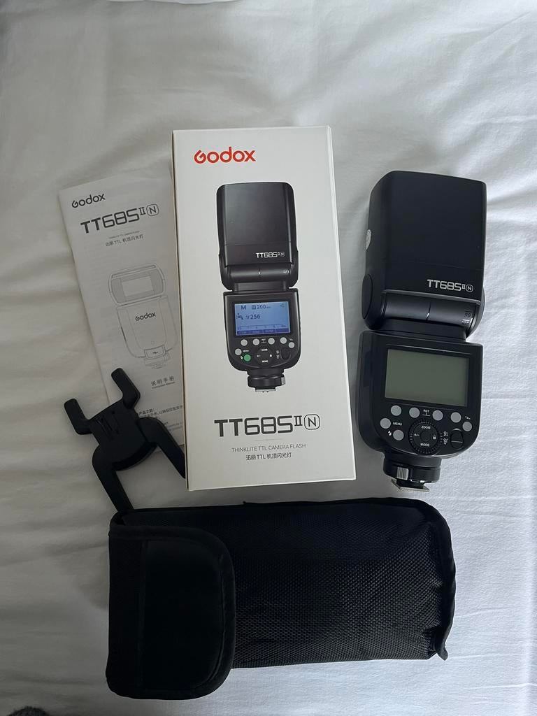 Godox TT685II Nikon, Audio, Tv en Foto, Foto | Flitsers, Ophalen, Zo goed als nieuw, Nikon, Kantelbaar