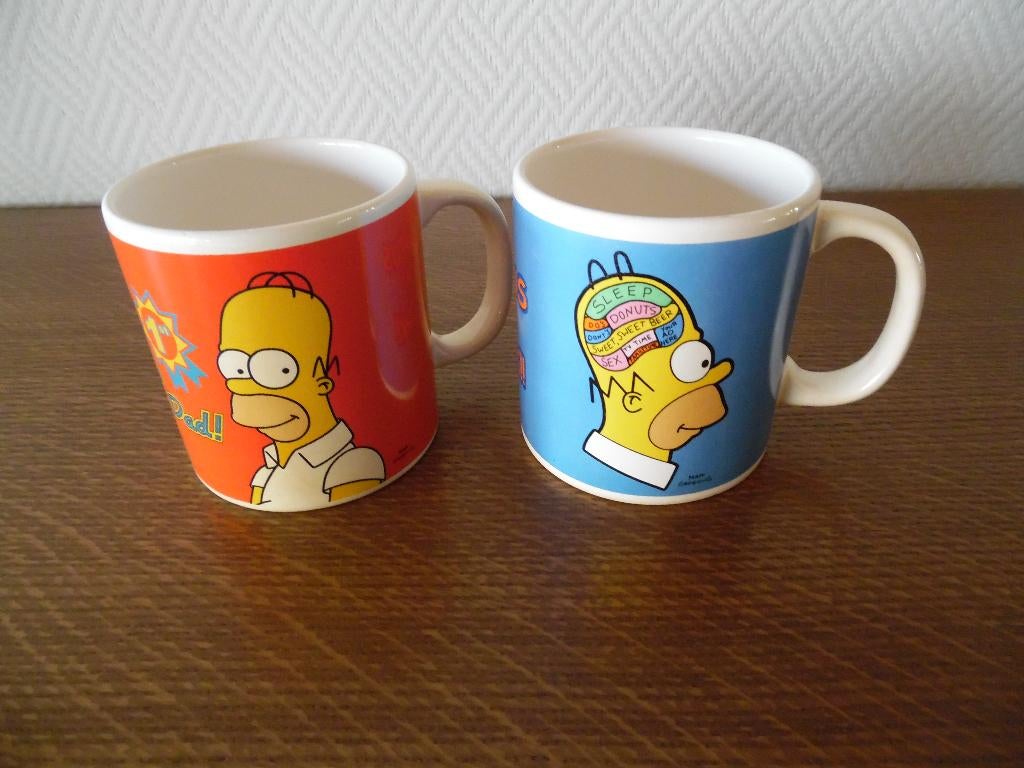 2 mugs "Simpson", Ophalen, Overige materialen, Nieuw, Overige stijlen